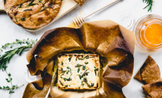 Honey Baked Feta with Rosemary and Thyme