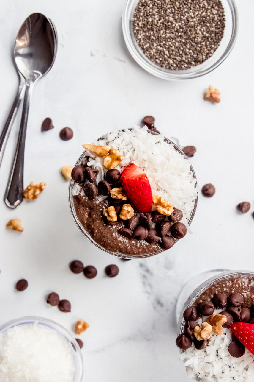 German Chocolate Chia Pudding