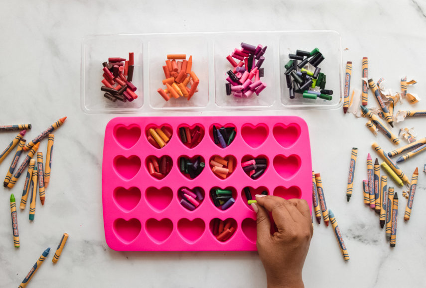 How to make DIY heart shaped crayons