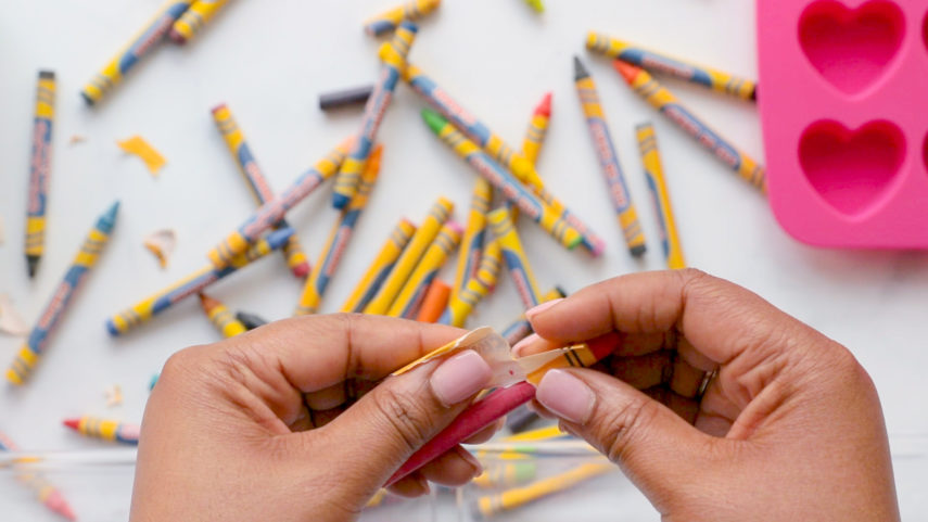 How to make DIY heart shaped crayons