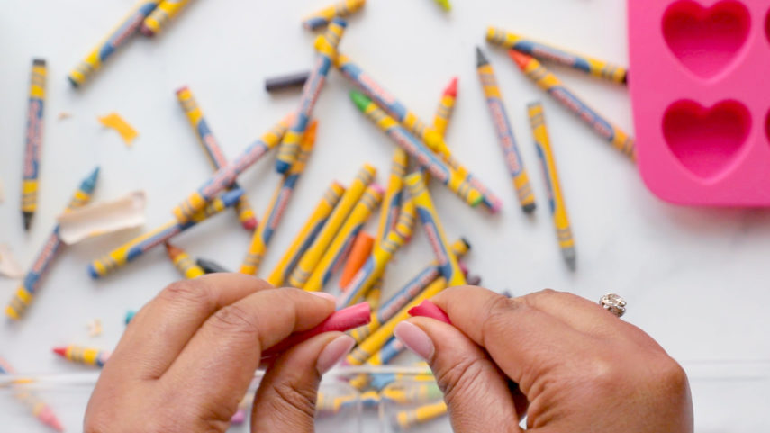 How to make DIY heart shaped crayons