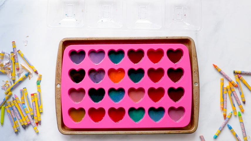 Valentine's Day Heart Homemade Crayons {baby-safe and edible recipe!} -  Wildflower Ramblings