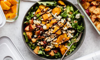 Golden Beet and Arugula Salad with Fried Apples
