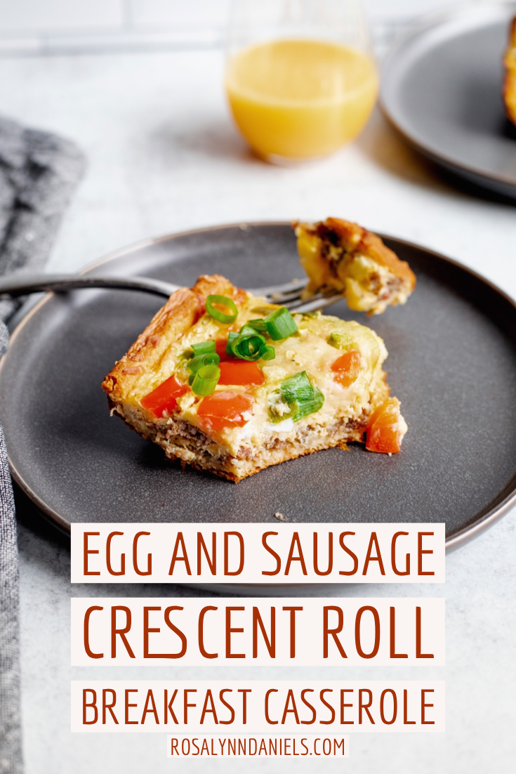 egg and sausage crescent roll breakfast casserole-2