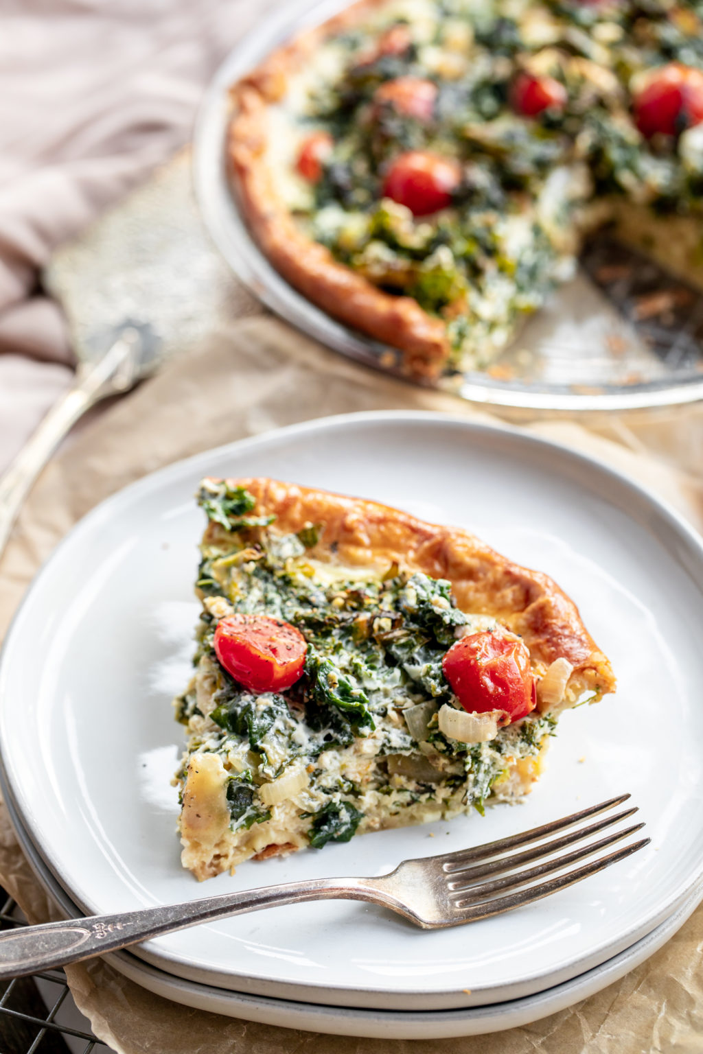 Egg White Quiche with Kale, Tomatoes, and Feta Rosalynn Daniels