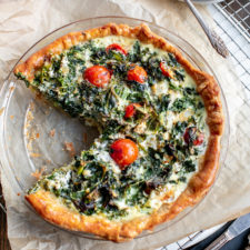 Egg White Quiche with Kale, Tomatoes, and Feta | Rosalynn Daniels