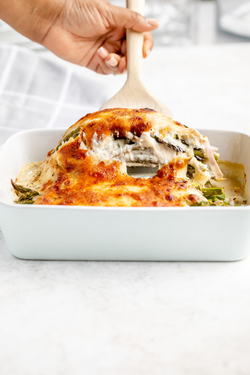 Cheesy Asparagus Au Gratin