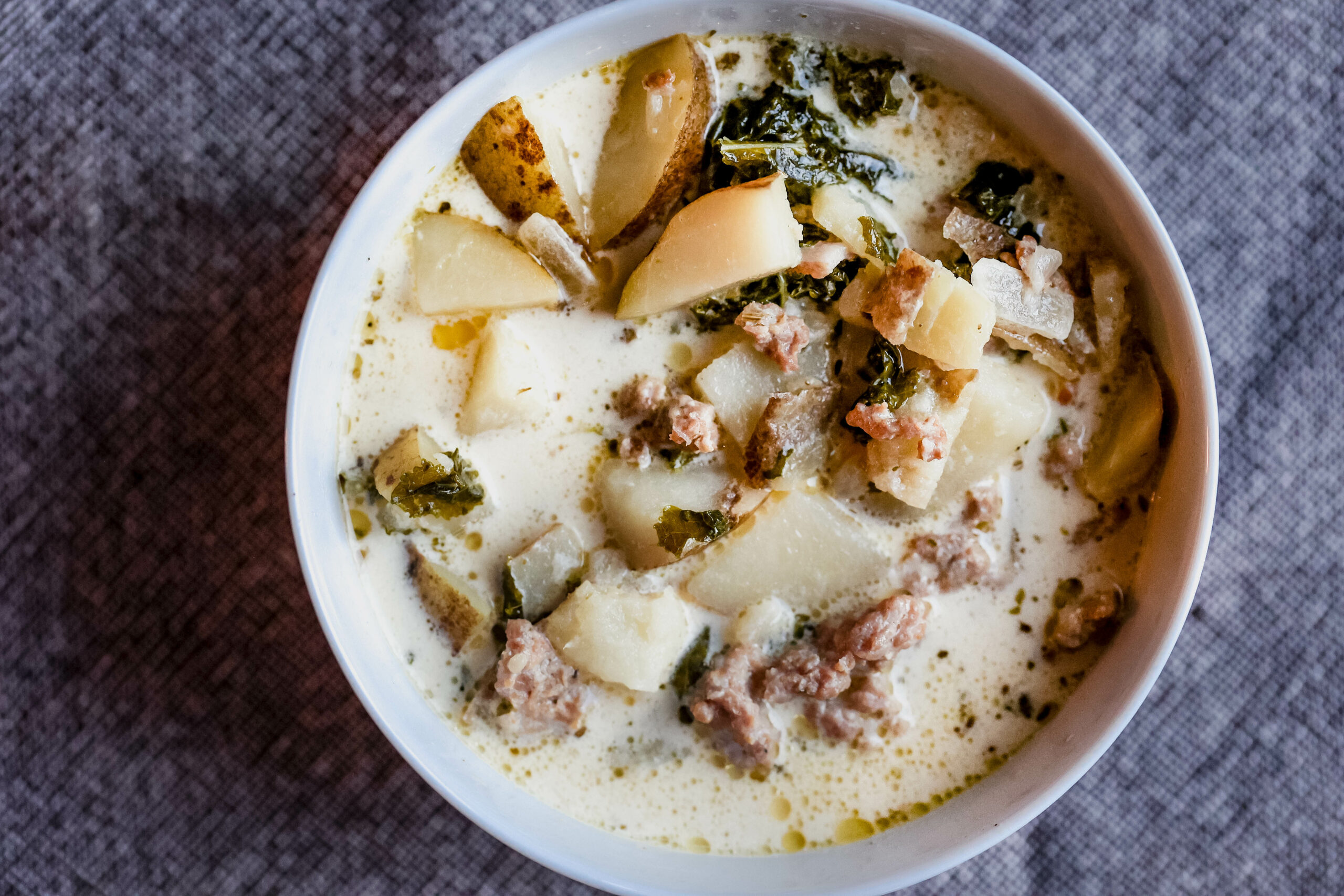 Creamy Potato Soup and Homemade Crackers Recipe - An Italian in my